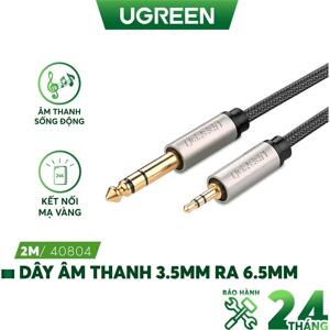 Cáp âm thanh 3.5mm to 6.5mm dài 2m Ugreen 40804