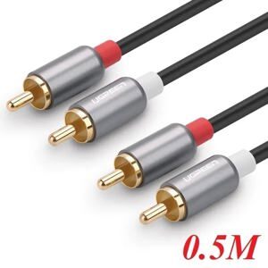 Cáp âm thanh RCA 2-2 dài 0.5m Ugreen 40931