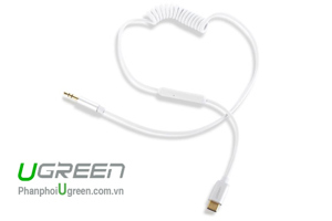 Cáp âm thanh USB Type C ra 3.5mm Coiled Stereo Ugreen 30633