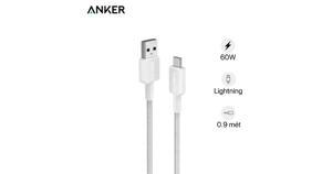 Cáp Anker Lightning Bọc Nylon Dài 0.9m