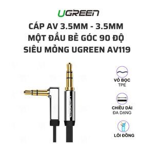 Cáp Audio 3.5mm bẻ góc 90 độ Ugreen 10599 2m