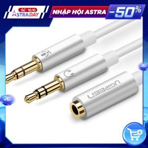 Cáp Audio 3.5mm ra 2 jack 3.5mm 1 loa 1 Mic Ugreen 10790 cao cấp