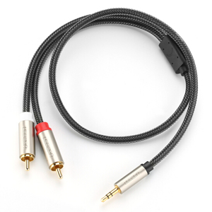 Cáp Audio 3.5mm sang 2 đầu RCA dài 1.5m Ugreen 20822