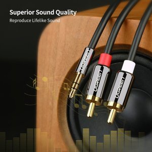 Cáp Audio 3.5mm to 2 RCA 1M Ugreen 10749