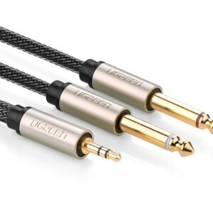 Cáp Audio 3.5mm to 2 x 6.5mm 1.5M Ugreen 10614