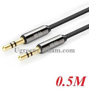 Cáp Audio Ugreen 10723 - 3.5mm Ugreen 2 đầu mạ vàng 24K, dài 0.5m