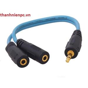 Cáp chia 2 cổng Audio 3.5mm 20cm Dtech DT-6236