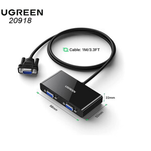 Cáp chia VGA 1 ra 2 Ugreen 20918  hỗ trợ Full HD