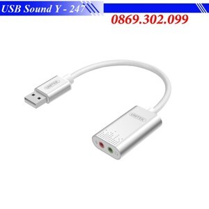 Cáp chuyển cổng cắm tai nghe qua USB Unitek Y-247