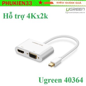 Cáp chuyển Displayport sang HDMI và VGA Ugreen 40364