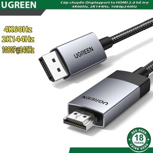 Cáp chuyển Displayport sang HDMI Ugreen 10239 1.5m