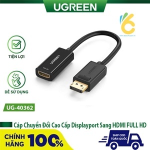 Cáp chuyển Displayport sang HDMI Ugreen 40362