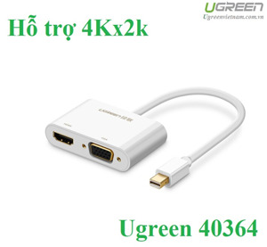 Cáp chuyển Displayport sang HDMI và VGA Ugreen 40364