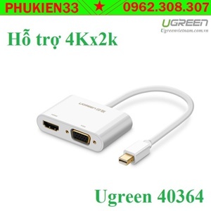 Cáp chuyển Displayport sang HDMI và VGA Ugreen 40364