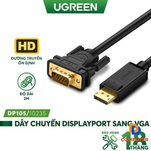 Cáp chuyển đổi displayport sang VGA chính hãng Ugreen DP105