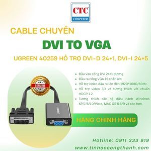 Cáp chuyển đổi DVI to VGA Ugreen 40259
