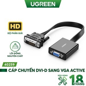 Cáp chuyển đổi DVI to VGA Ugreen 40259