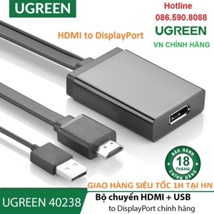 Cáp chuyển đổi HDMI sang Displayport Ugreen 40238