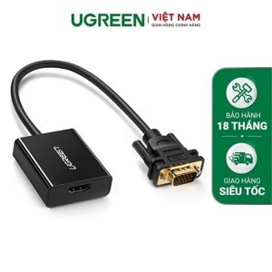 Cáp chuyển đổi HDMI sang VGA có âm thanh Ugreen 20694