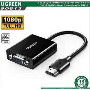 Cáp chuyển đổi HDMI sang VGA có âm thanh Ugreen 20694