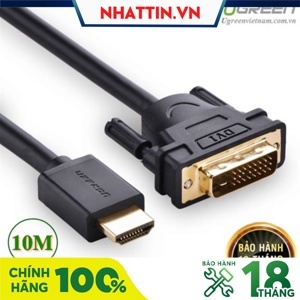 Cáp chuyển đổi HDMI to DVI 10m HD106 chính hãng Ugreen UG-10138 Cao cấp