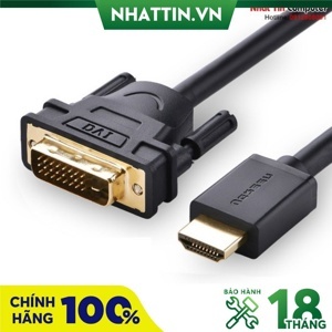 Cáp chuyển đổi HDMI to DVI 10m HD106 chính hãng Ugreen UG-10138 Cao cấp