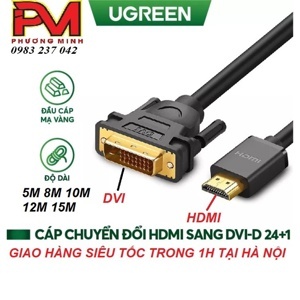 Cáp chuyển đổi HDMI to DVI 10m HD106 chính hãng Ugreen UG-10138 Cao cấp