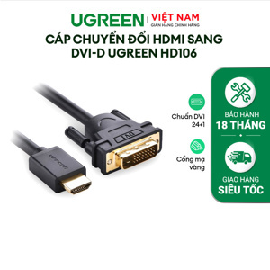 Cáp chuyển đổi HDMI to DVI 1.5m Ugreen UG-11150