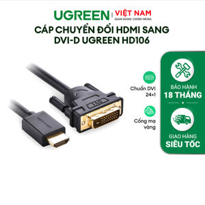 Cáp chuyển đổi HDMI to DVI 1.5m Ugreen UG-11150