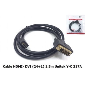 Cáp chuyển đổi HDMI to DVI 24 +1 dài 5m Unitek Y-C220A