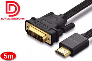 Cáp chuyển đổi HDMI to DVI 24+1 dài 5m Ugreen 50350
