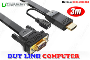 Cáp chuyển đổi HDMI to VGA dài 3m Ugreen UG-40232