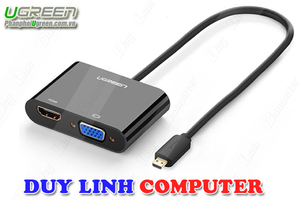 Cáp chuyển đổi Micro HDMI ra HDMI, VGA Ugreen 30355