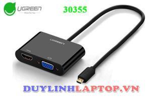 Cáp chuyển đổi Micro HDMI to HDMI và VGA Ugreen 30354