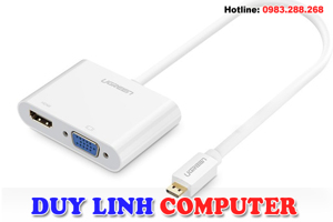 Cáp chuyển đổi Micro HDMI to HDMI và VGA Ugreen 30354