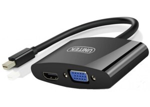 Cáp chuyển đổi Mini DisplayPort to VGA + HDMI UNITEK Y6328Bk