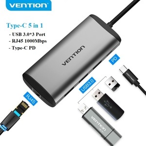 Cáp chuyển đổi Type-C sang Lan  3 cổng USB 3.0 Vention CHFHA