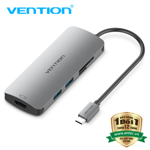 Cáp chuyển đổi Type C sang Type C Charging/HDMI 4K/3*USB 3.0/TF/SD Vention CMEHA