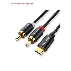 Cáp chuyển đổi Type-C to 2 RCA dài 05m Vention BGDBD