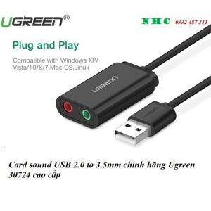 Cáp chuyển đổi USB 2.0 to 3.5 Ugreen UG-30724