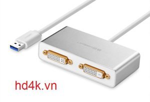 Cáp chuyển đổi USB 3.0 sang 2 DVI Ugreen 40246