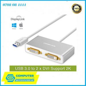 Cáp chuyển đổi USB 3.0 sang 2 DVI Ugreen 40246