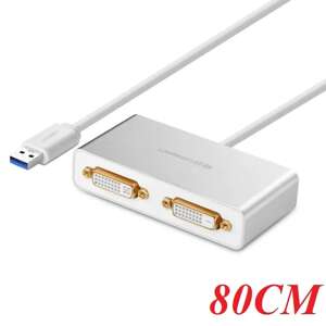 Cáp chuyển đổi USB 3.0 sang 2 DVI Ugreen 40246