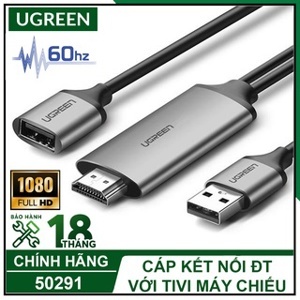 Cáp chuyển đổi USB Micro, Lightning, Type-C sang HDMI Ugreen 50291