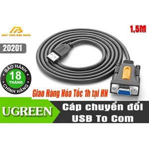 Cáp chuyển đổi USB to Com Ugreen 20201 - 1,5m