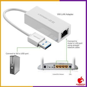 Cáp chuyển đổi USB to LAN Ugreen 30304