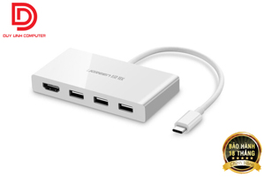 Cáp chuyển đổi USB Type-C sang HUB 3.0 & HDMI Ugreen 40374