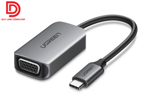 Cáp chuyển đổi USB Type-C sang VGA vỏ nhôm Ugreen 50316 chính hãng