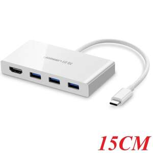 Cáp chuyển đổi USB Type-C sang HUB 3.0 & HDMI Ugreen 40374