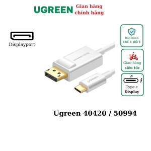 Cáp chuyển đổi USB Type-C to Displayport Ugreen 40420